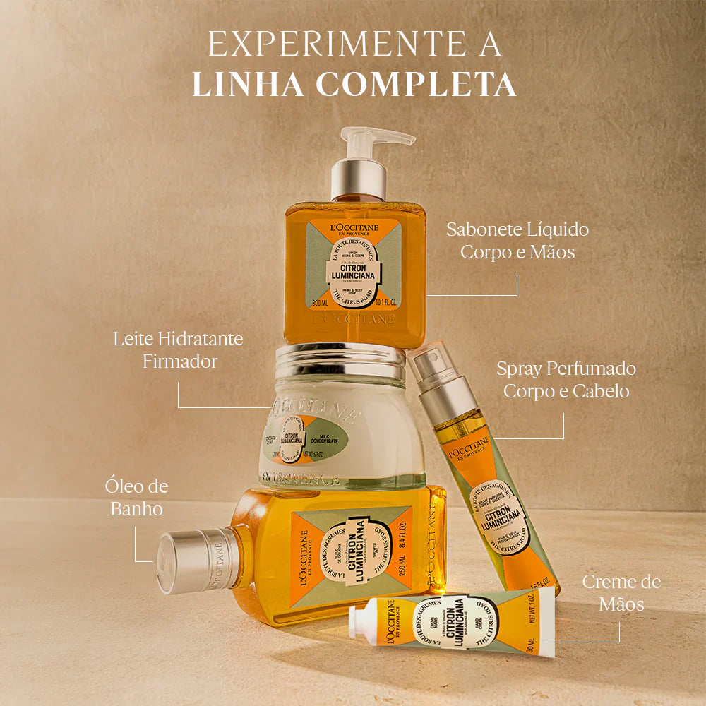 Sabonete Líquido Corpo e Mãos Amêndoa Citron Luminciana 300ml