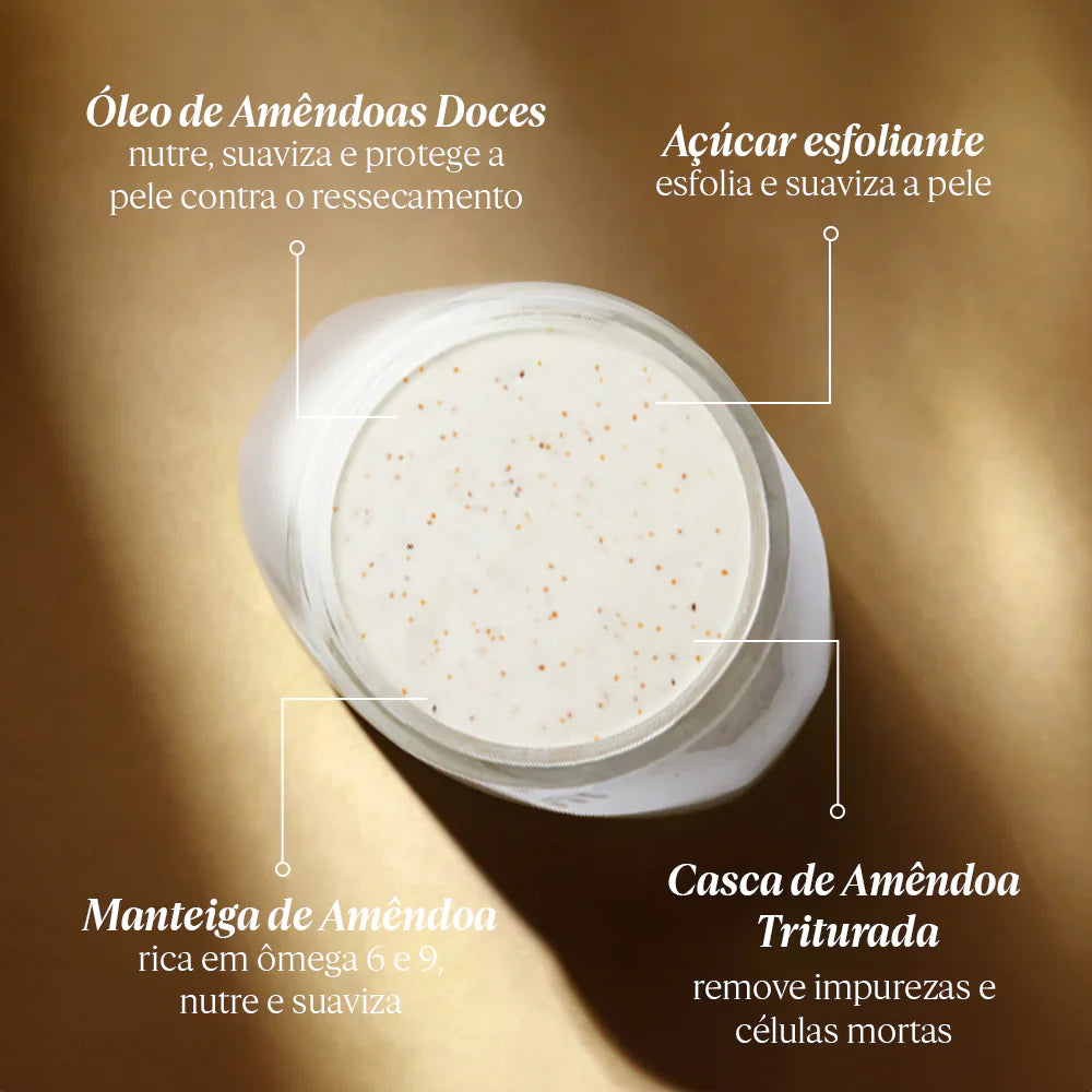 Creme Esfoliante Corporal Amêndoa 200ml